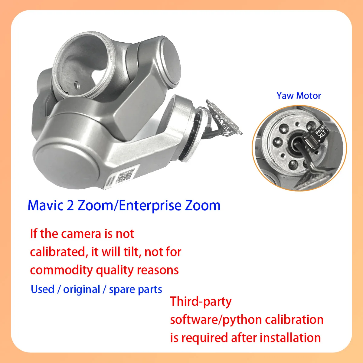 

Original Mavic 2 Zoom gimbal arm assembly with YPR motor cable suitable for DJI Mavic Zoom series repair parts