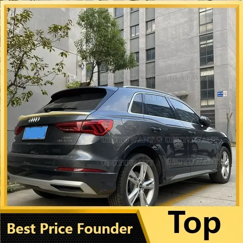 

Использование для Audi Q3 2019 2020 2021 2022 V STYLE год Высокое качество ABS пластик заднее крыло крыша задний ящик украшенный спойлер