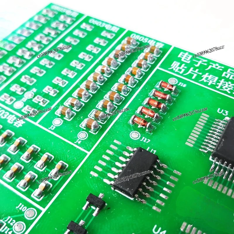 Fully SMD Welding Exercise Board 106 SMD Components Exercise Board Kit LQFP SMD Chip Welding Board
