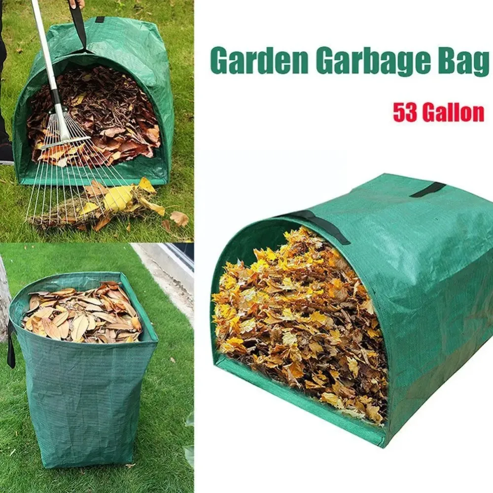 Hot Sale Large Capacity Fallen Leaf Collection Bag Practical with Handles Cleaning Tools Portable Garden Garbage Bag Courtyard