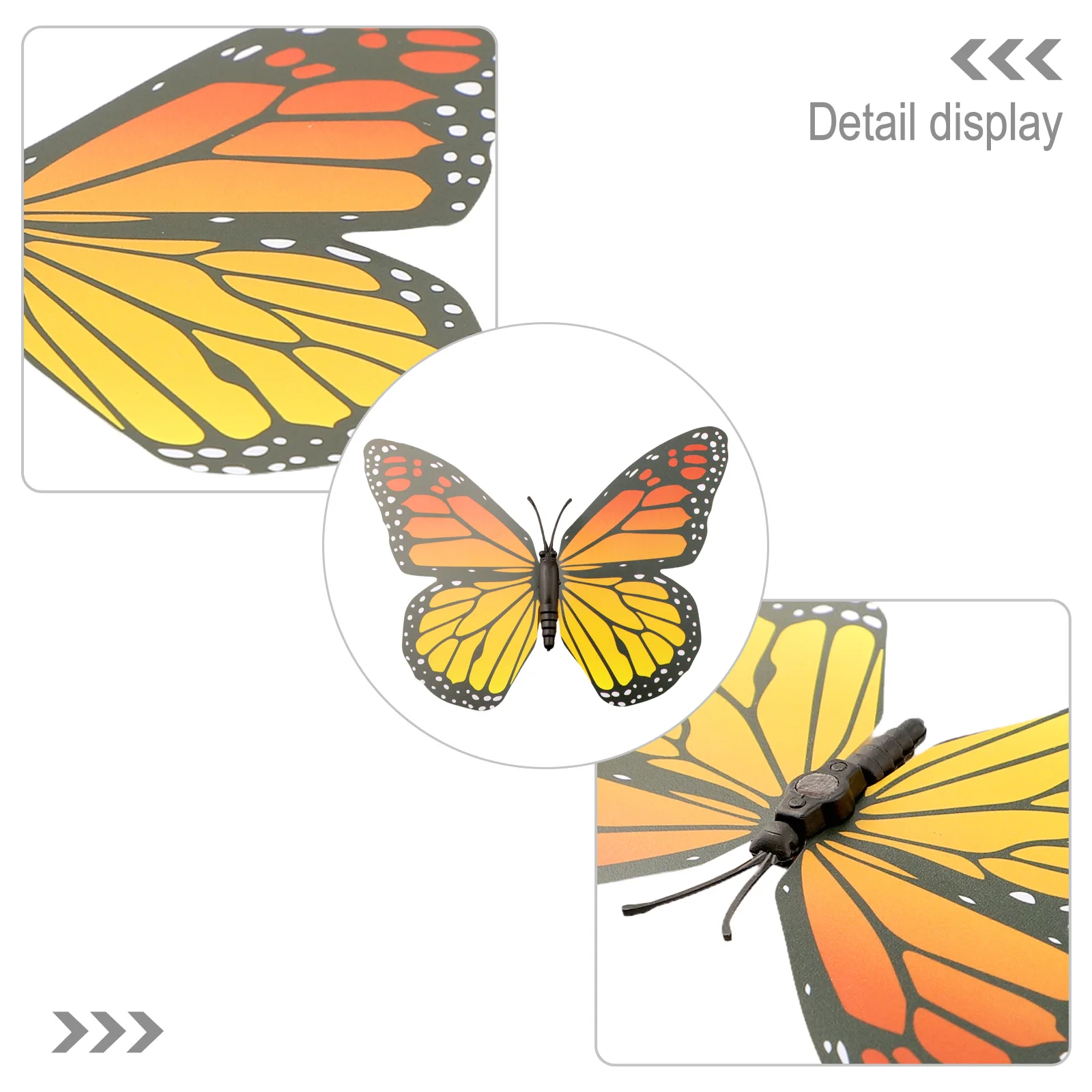 Butterfly Home Decor Orange Butterfly Decor Flexible Wings Natural Appearance Sturdy Plastic Material Home Decor