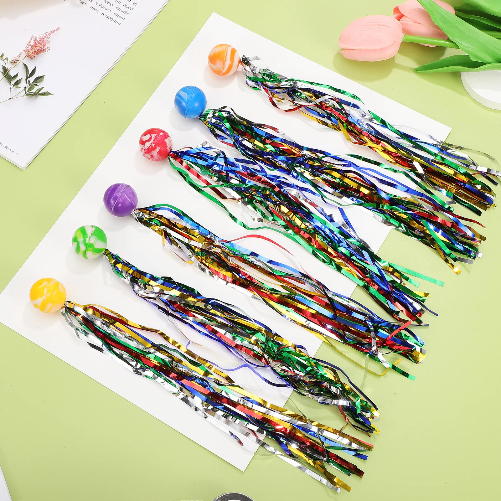 

40pcs Golden Wire Bouncy Balls Colorful Streamers Small Elastic Ball For Kids Bulk Party Favors Birthday Goodie Bag Stuffers