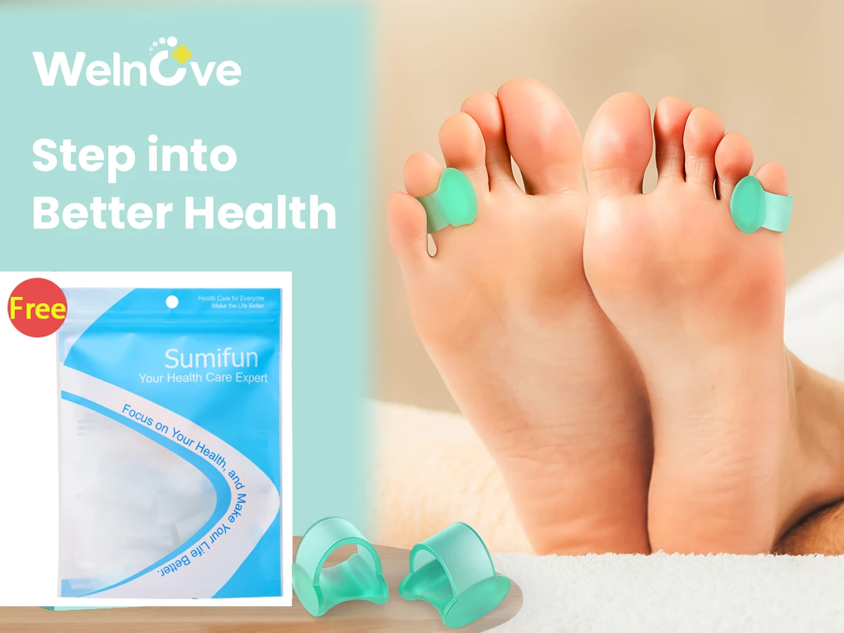 

2/4/6/10Pcs Green Silicone Gel Toe Protector Pads Dactylitis Orthotic Device Pointed Separator Little Finger Toe Curl Overlap