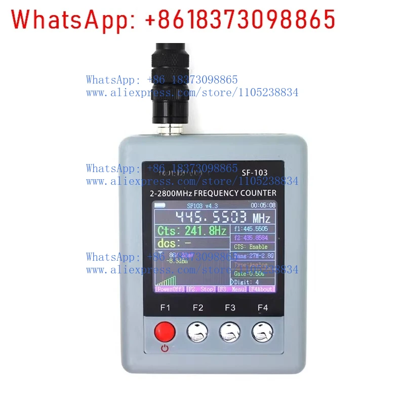 SF103 handheld frequency meter, test CTCSS/DCS, measure 2-2800MHz segment, display signal