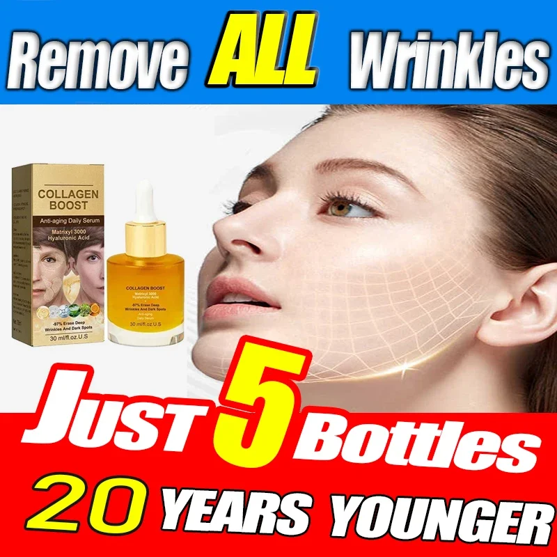 

Collagen Face Serum Anti-wrinkl Facial Serum To Remove Wrinkl Fine Lines Around The Eyes Crow's Feet Neck Wrinkl Serum Facial