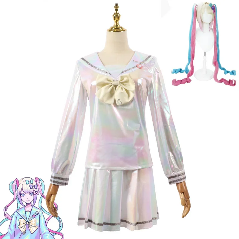 Anime Needy Girl Overdose Ame-chan Cosplay Costume Women Game Uniform Skirt Dress Halloween Carnival Clothes