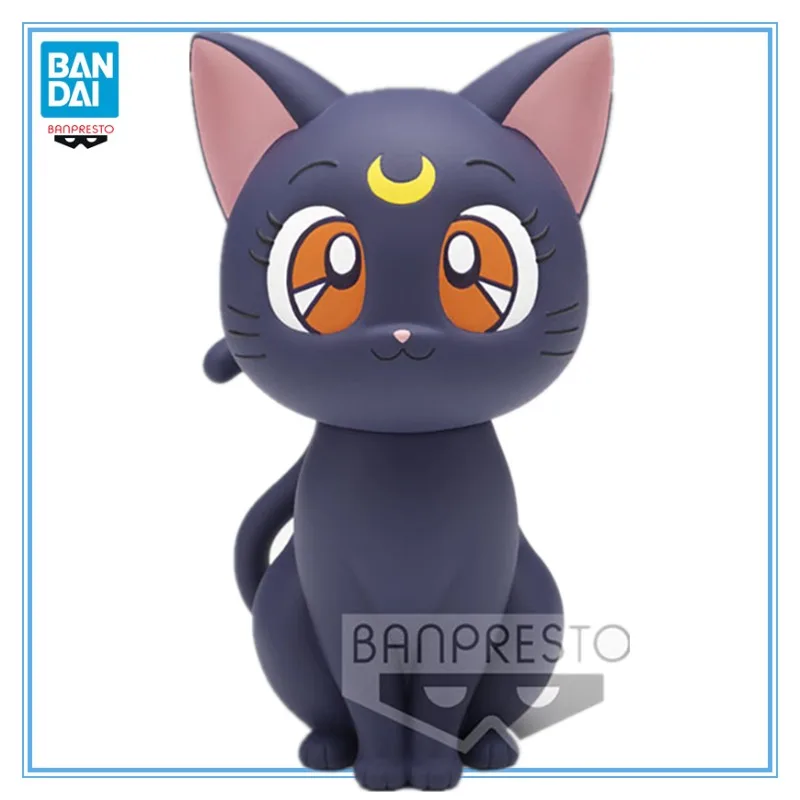 Banpresto Original SOFVIMATES Sailor Moon Luna Genuine Anime Figure Model Kawaii Doll Child Toys Gift 15Cm