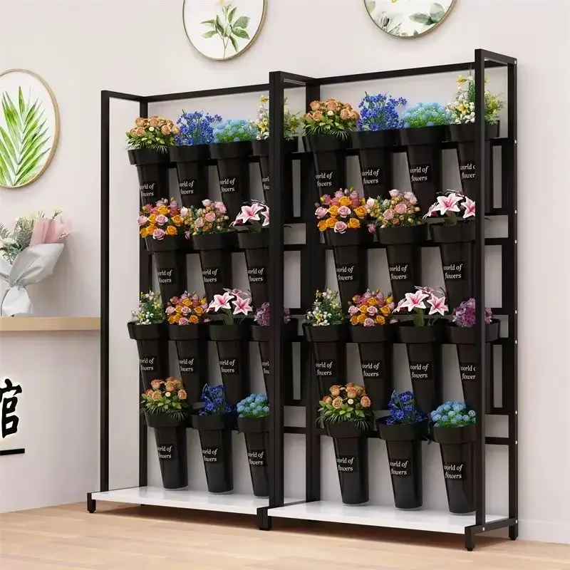 

Flower stand shop display Multi-layer movable bucket Stepped Internet celebrity