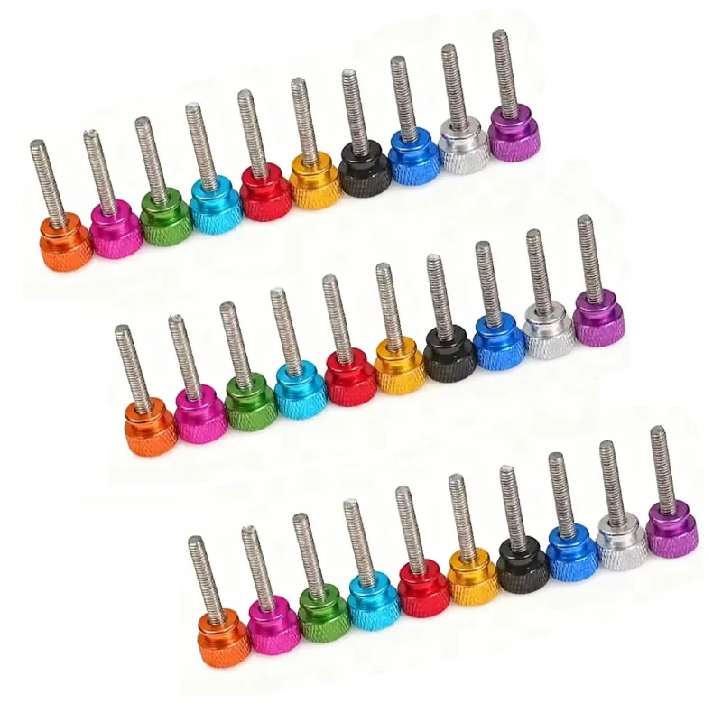 

Винты-барашки из алюминиевого сплава с накаткой, ручки-гайки из нержавеющей стали, высокие, типоразмеры M3/M4/M5/M6, длина 5мм~100мм