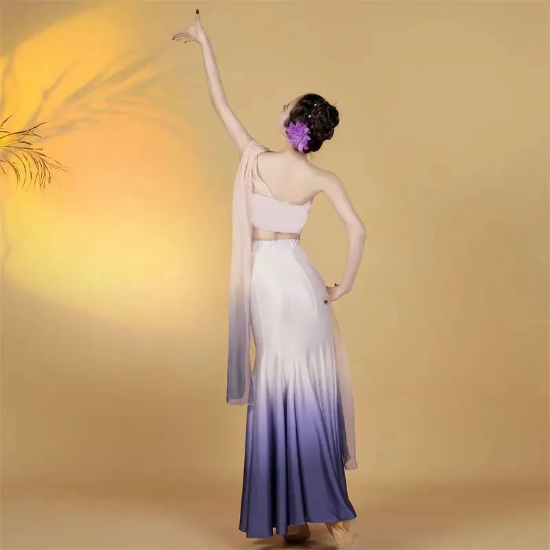 

CyNew Dai Dance Costume Peacock Dance Performance Costume Art Examination Performance Adult Practice Dance Skirt Fishtail Dance