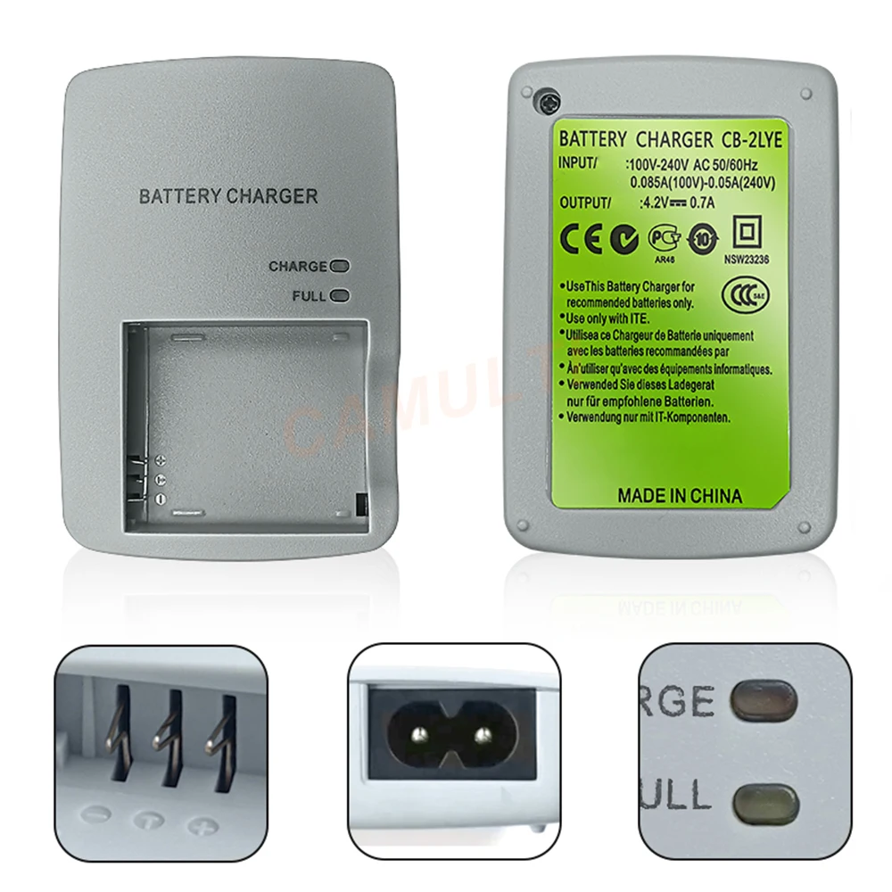 CB-2LYE Charger for Canon NB-6L NB-6LH Battery SX170 SX240 SX260 SX270 SX500 SX520 SX610 SX700 SX710 Cameras CB-2LY CB-2LYT