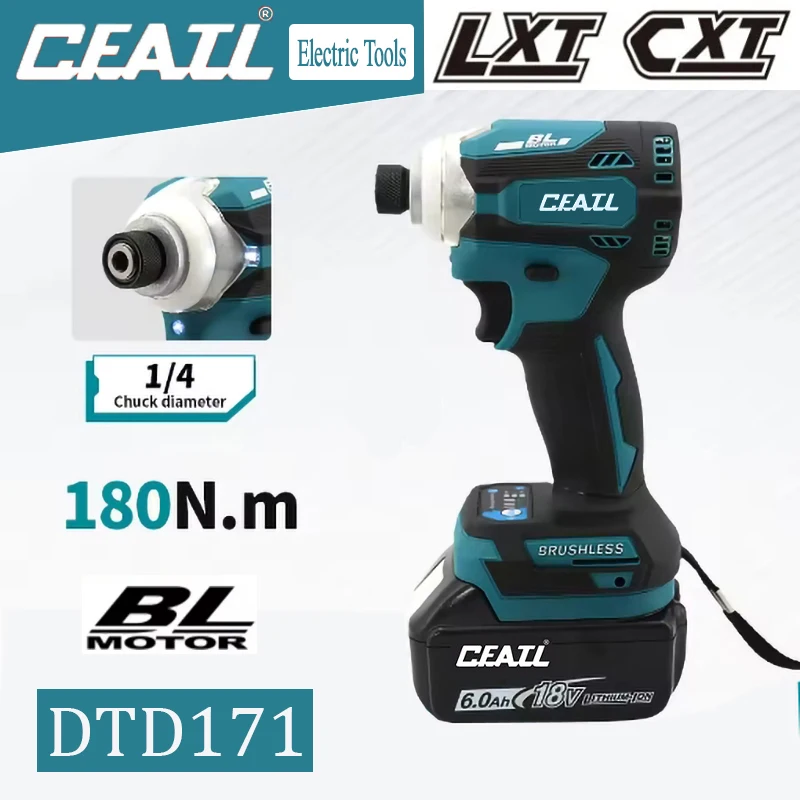 

Suitable for Makita brushless power tool DTD171 cordless impact driver, motor bare machine power supply CFATL18v power tool