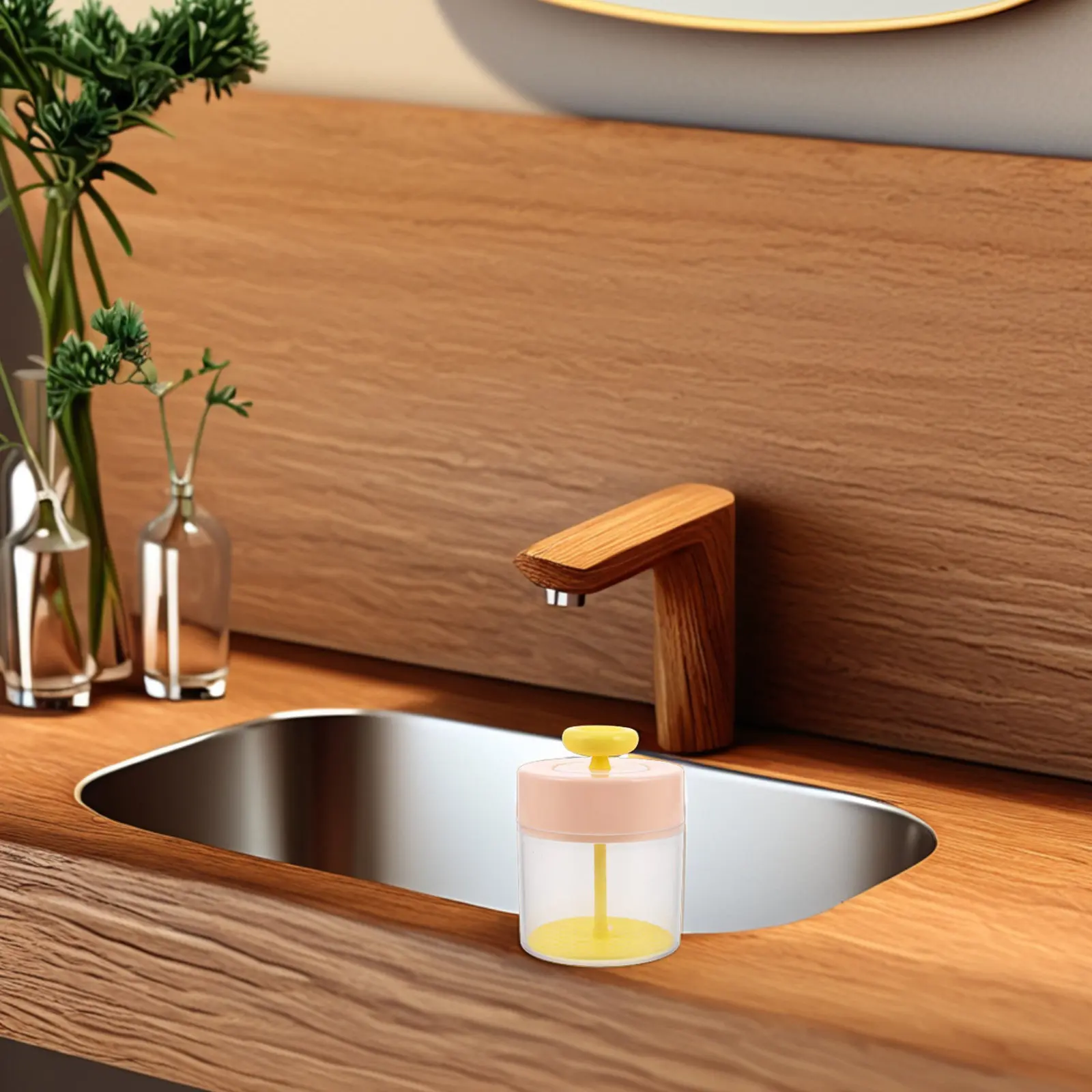 Copo Espumador Facial de Retorno Automático, Plástico, para Limpador Facial, Shampoo, Gel de Banho, Ferramenta de Limpeza para Cuidados com a Pele, Es
