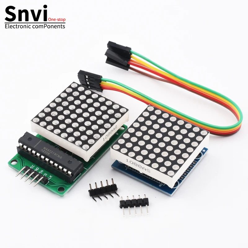 MAX7219 8*8 moduł matrycy punktowej czerwone światło moduł mikrokontrolera moduł wyświetlacza MCU LED moduł sterujący wyświetlaczem dla Arduino 5V