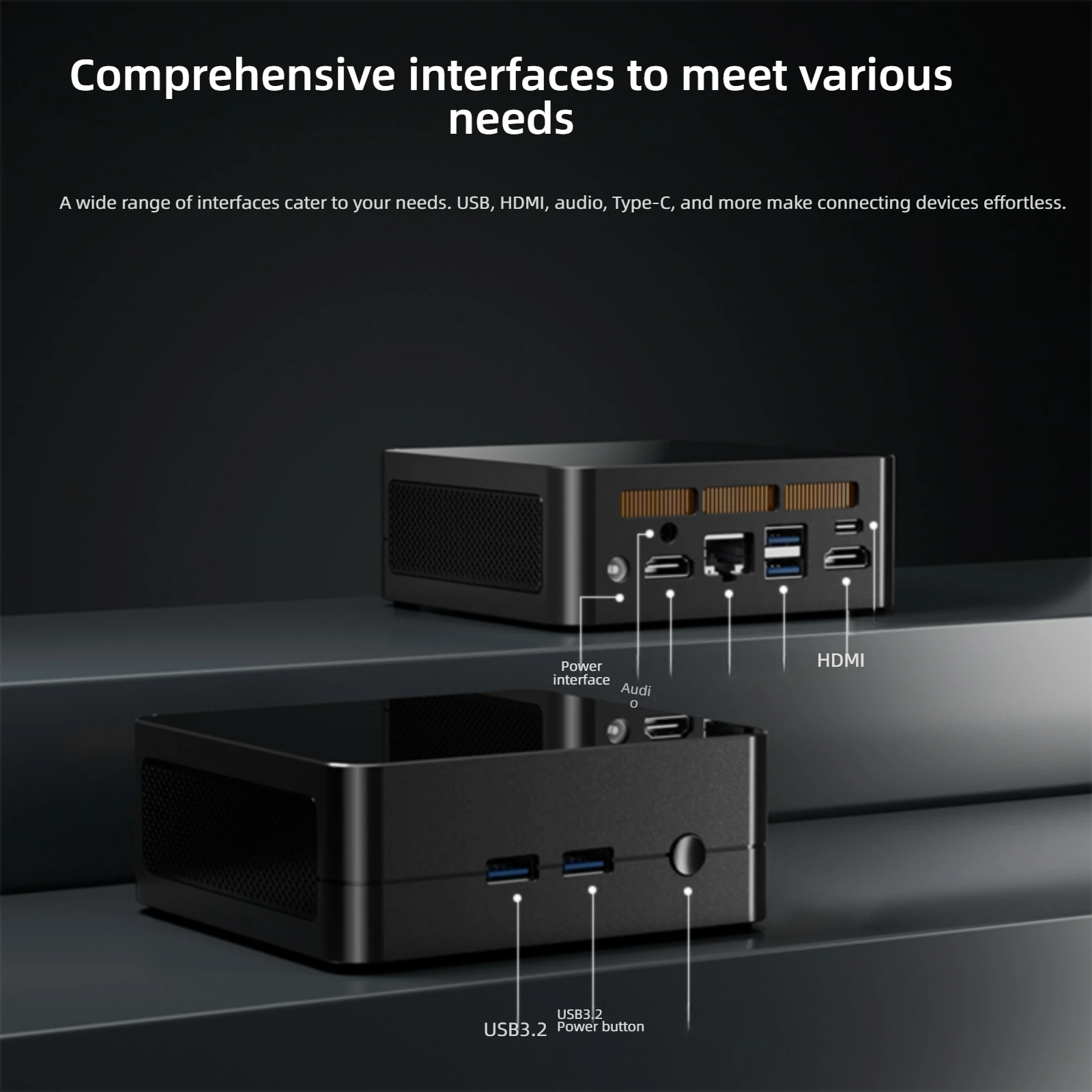 SZBOX R5 كمبيوتر صغير AMD Ryzen 5 5600H DDR4 3200MHz 16GB RAM 512GB SSD M.2 2280 NVMe Wifi6 BT5.3 PCIE3.0 لعبة مكتب لتقوم بها بنفسك الكمبيوتر #3