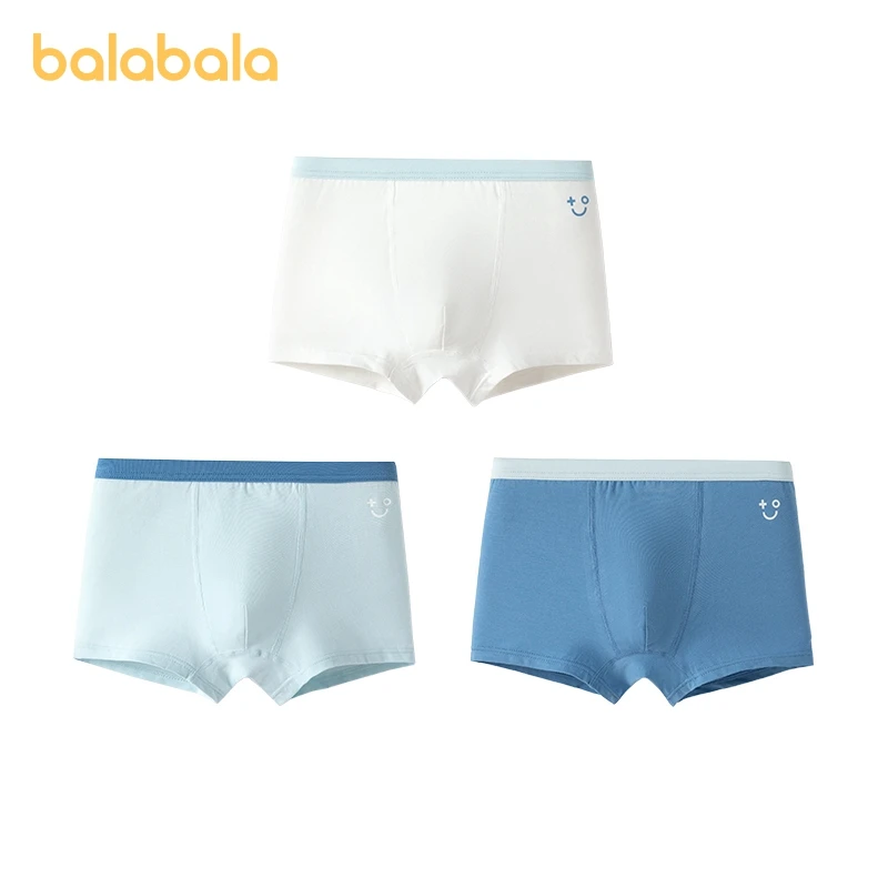 

Balabala Kids Underwear Boys Girls Cotton Boxer Shorts Cute Design Not Pinch the Skin Skin-friendly Three-Pack