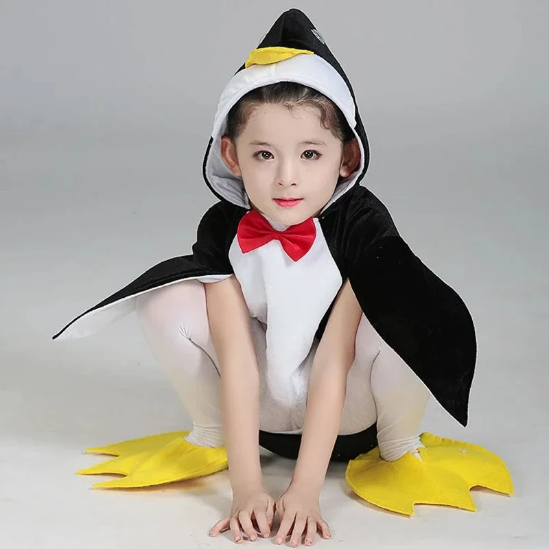 Madagascar Penguin Animal Halloween Costume For Baby Infant Boy Girl Outfit Fancy Dress Cosplay Clothing For Birthday Party