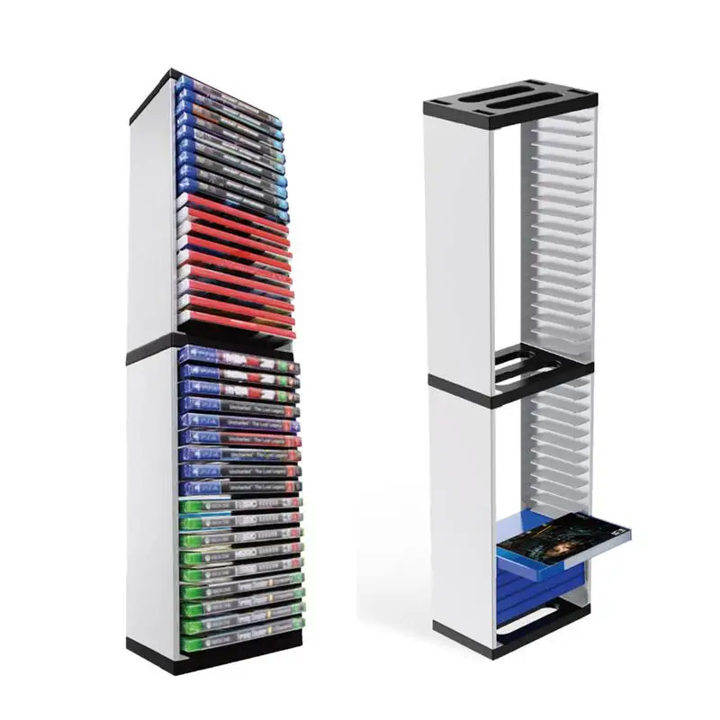 

Host Disc Double-layer Storage Box Holder Game Disk Tower Vertical Stand Can Store 36 Game Discs For PS5 & PS4 Game Accessories