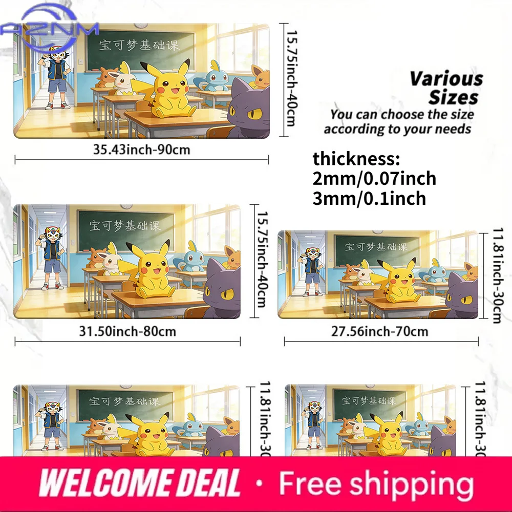 

Pokemon Classroom Pikachu & Friends Gaming Mouse Pad Non-Slip Desk Mat