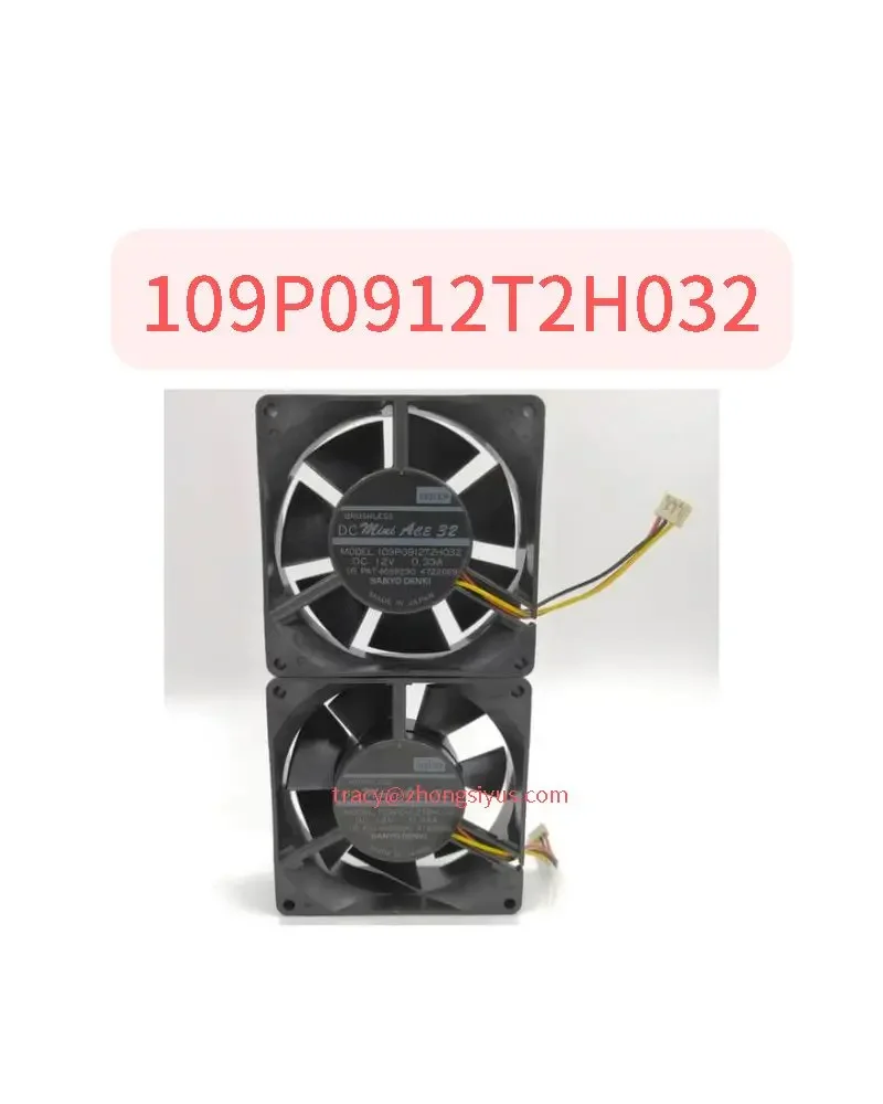 New original 9032 cooling fan DC12V 109P0912T2H032 double ball 90*90*32mm