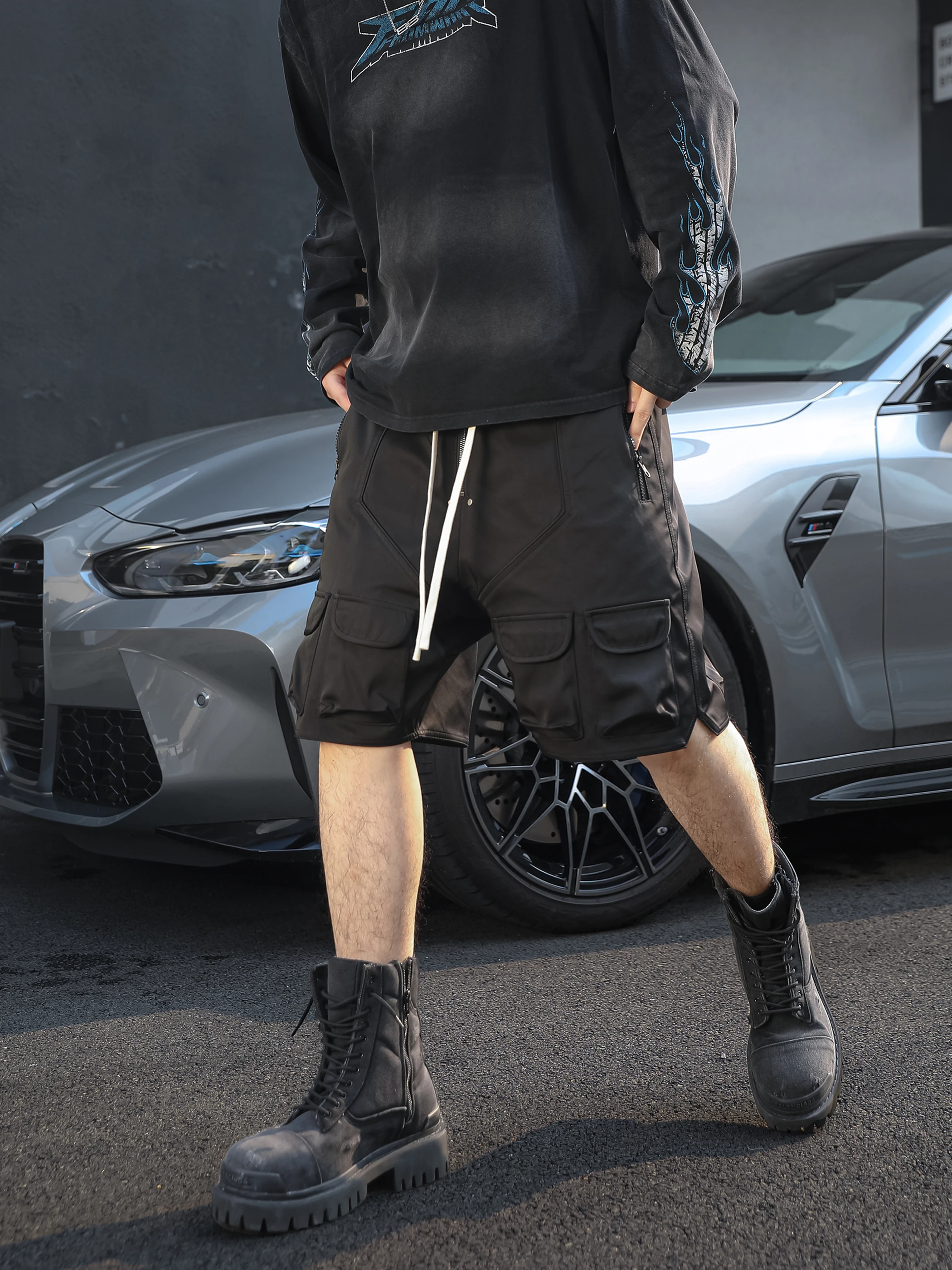 

Тактические повседневные нейлоновые шорты DODE для мужчин: уличный стиль, рабочая одежда, с карманами, защита от сминания, прямой крой