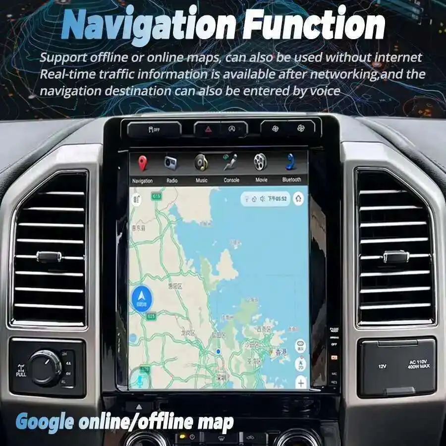 12.1Inch Car Radio Android Vertical Screen For Ford F-150 F150 2015 2021 Stereo Carplay Intelligent Navigatorz 4G GPS Head Unit