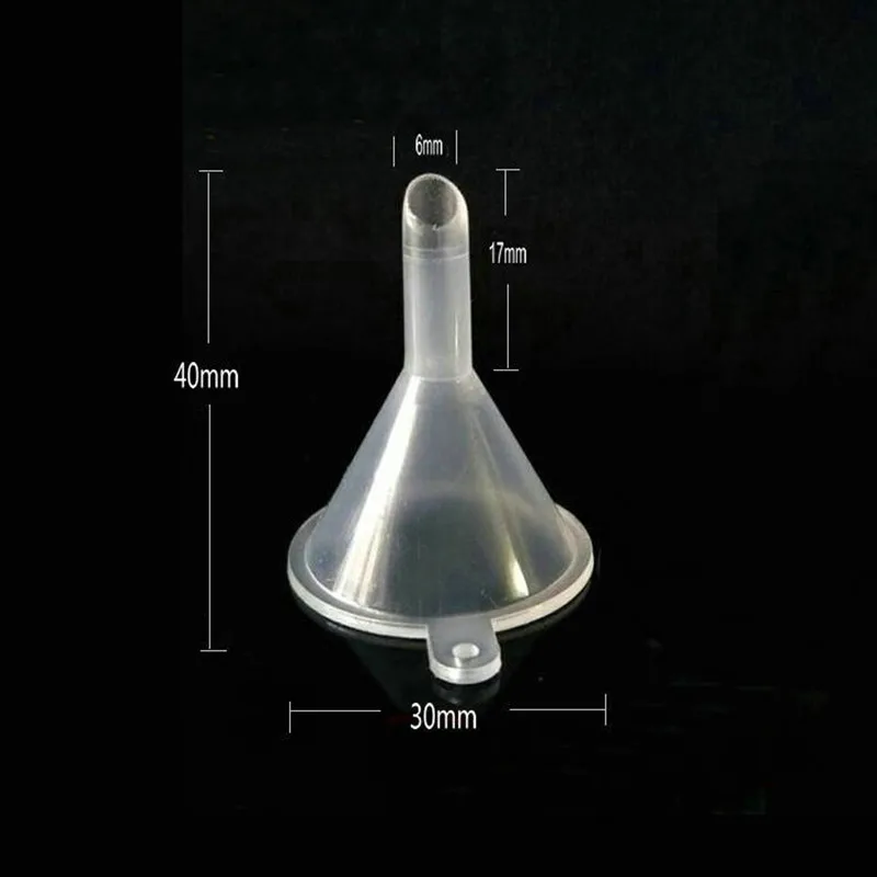 8pcs/set lab 30mm 50mm 60mm 75mm 90mm 120mm Diameter Triangle funnel Laboratory Clear White Plastic Conical Funnel