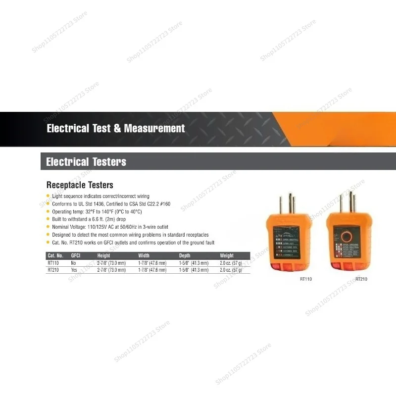 For RT210 testing 3-wire circuit and ground connectivity