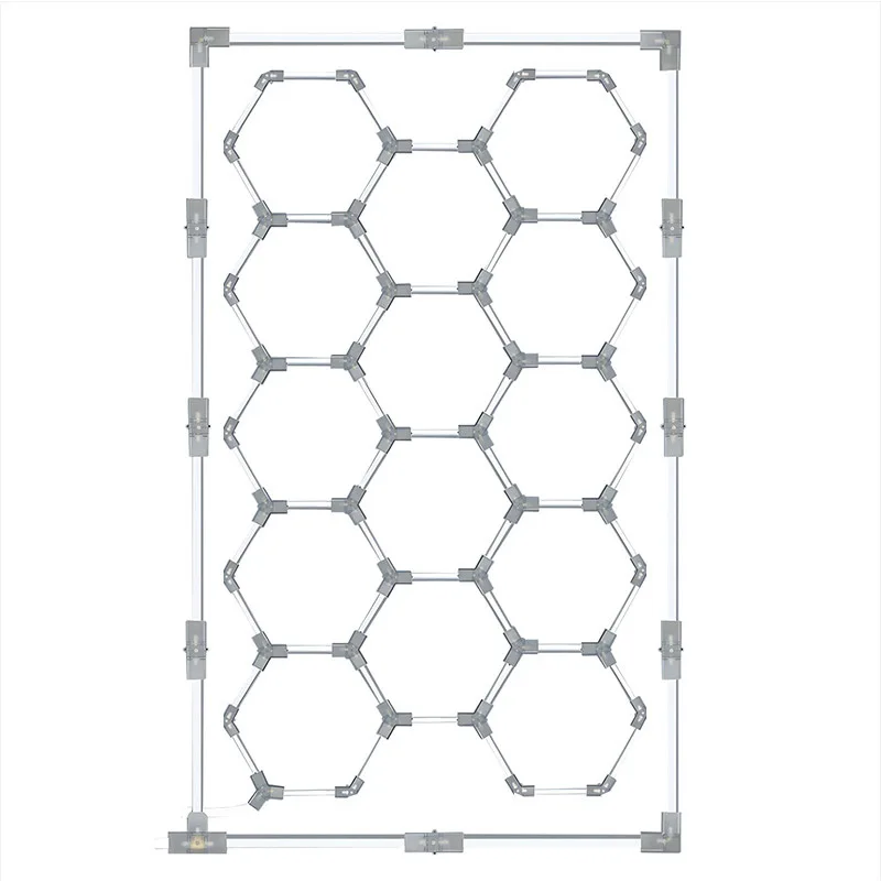 Imagem -06 - Honeycomb Hexagon Led Light para Detalhamento Automático Lâmpada do Teto para Garagem Iluminação para Carro Estação de Beleza 110v240v Zk20