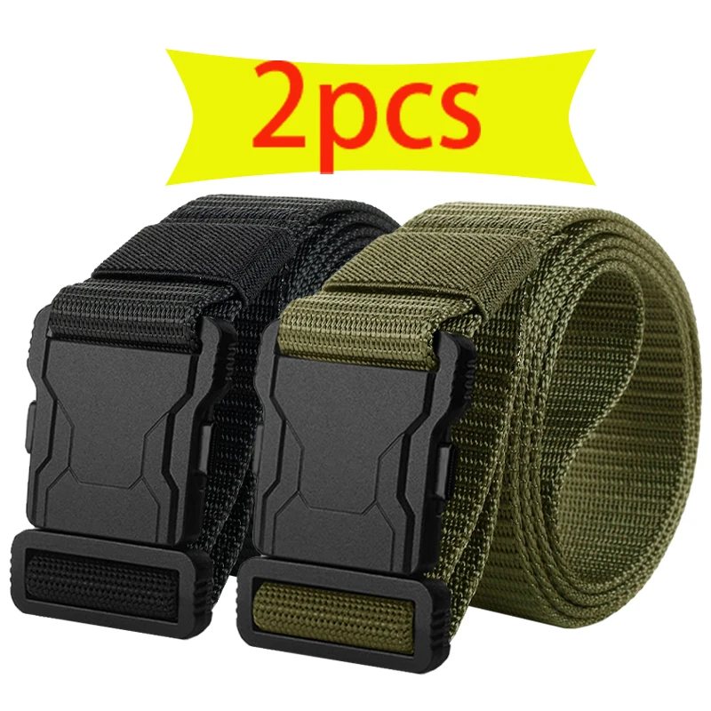 2er-Pack Herren-Gürtel für Outdoor-Sport, Schnellverschluss mit Symmetrischer Schnalle, Arbeitskleidung Mode Vielseitiger Taillengürtel – Detail 9