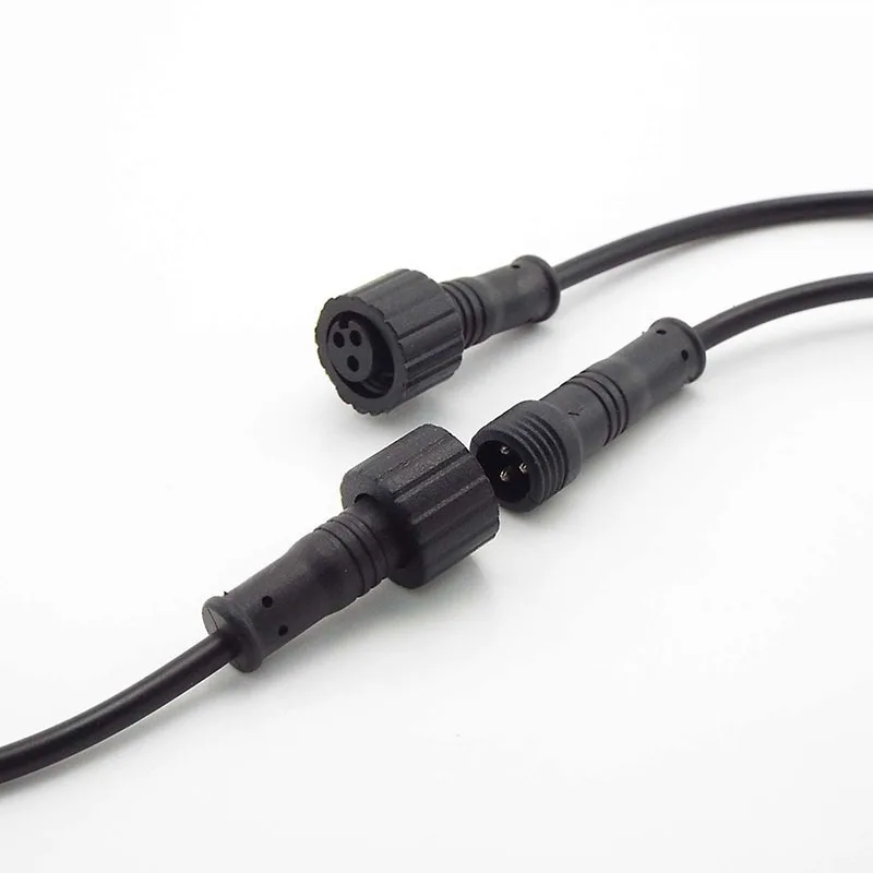 2Pin 3Pin 4Pin 3A Power Cable  Male Plug Female Jack Adapter Connector Wire 500V Connector Cords IP65 Waterproof for LED Strips