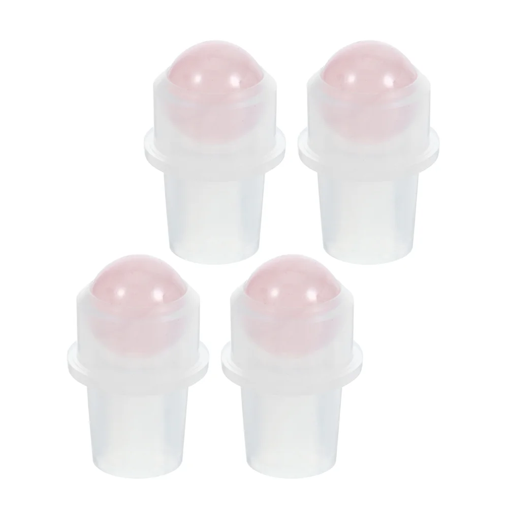 4 Pcs Essential Oil Bottle Accessories Rose Oils Roller Ball Jade Empty Bottles for Castor