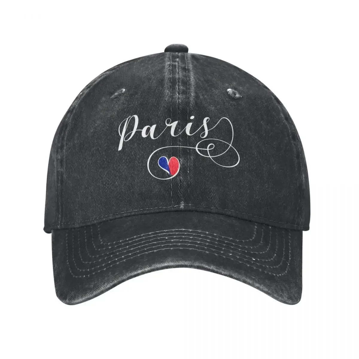 Gorra de béisbol con diseño de corazón de París, bandera de París, gorra estilo western, gorra personalizada, gorra vintage tipo trucker, gorra de diseñador para hombre y mujer