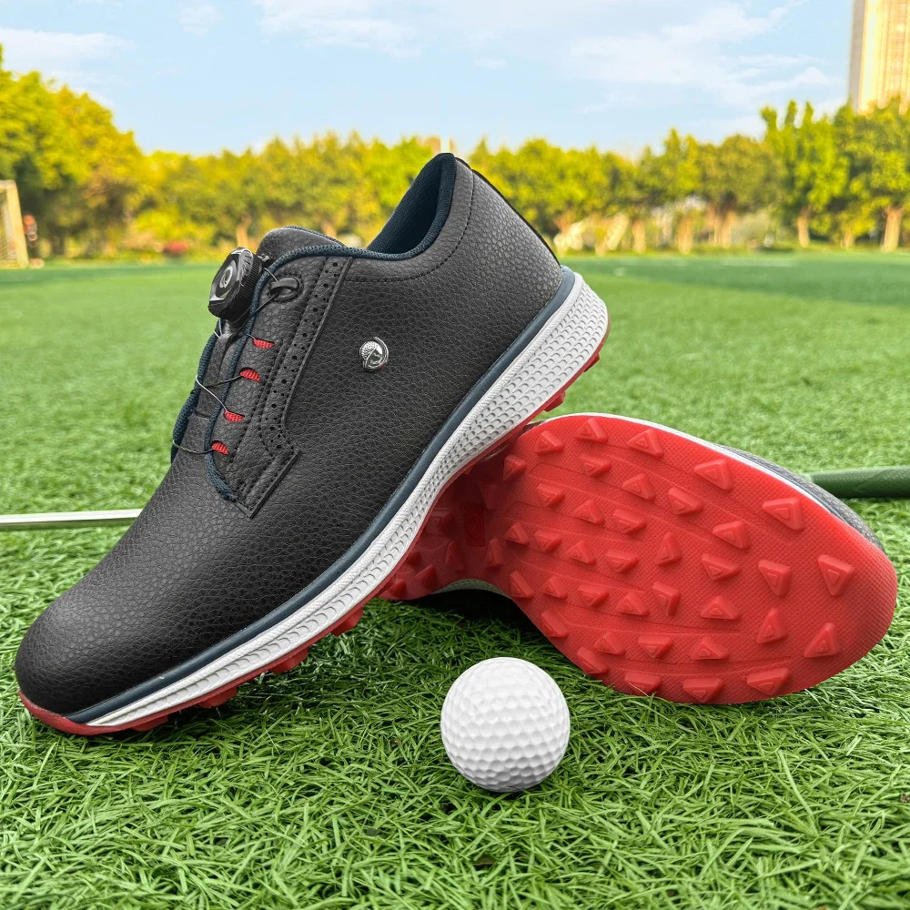 New Golf Shoes Men Professional Golfers Sneakers Breathable Male Lightweight for Golfing Footwear White Red Walking Boots