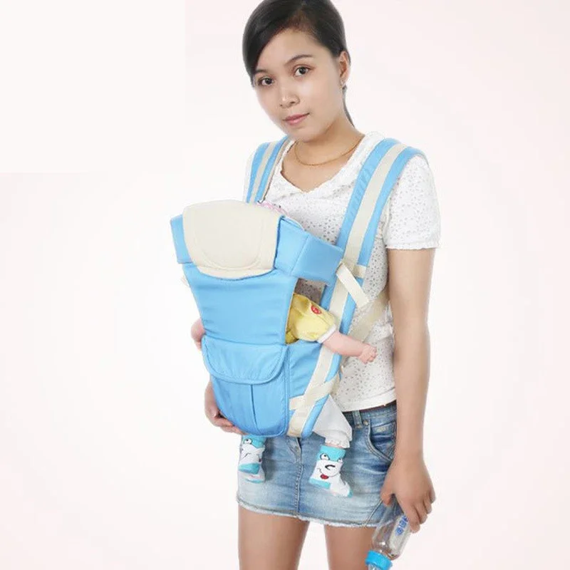 SeaMind baby kangaroo carrier logo custom infant front and back belt shoulder carrier sling wrap hip seat stroller