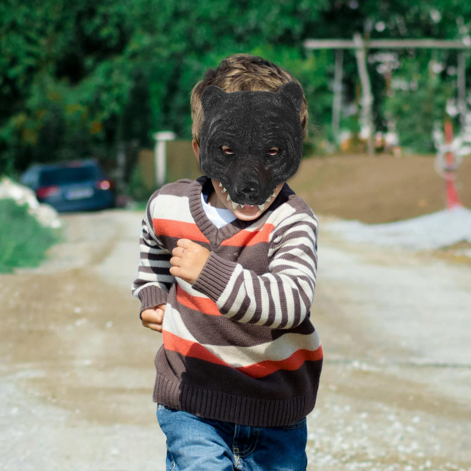 Bear Soft Lightweight Animal Face Mask For Halloween Party Cosplay Masquerade Festival Costume Prop For Women Kids Adults