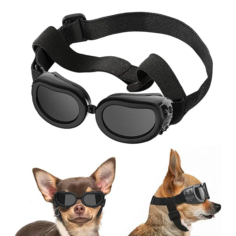 Heart-Shaped Adjustable Dog Goggles UV Protection Sunglasses for Small Medium Dog Windproof Motorcycle Glasses