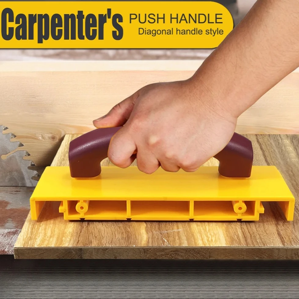 

Safety Push Block for Table Saw, Plastic Push Stick with Ergonomic Handle, Anti-Slip & Finger Protection Woodworking Push Tool