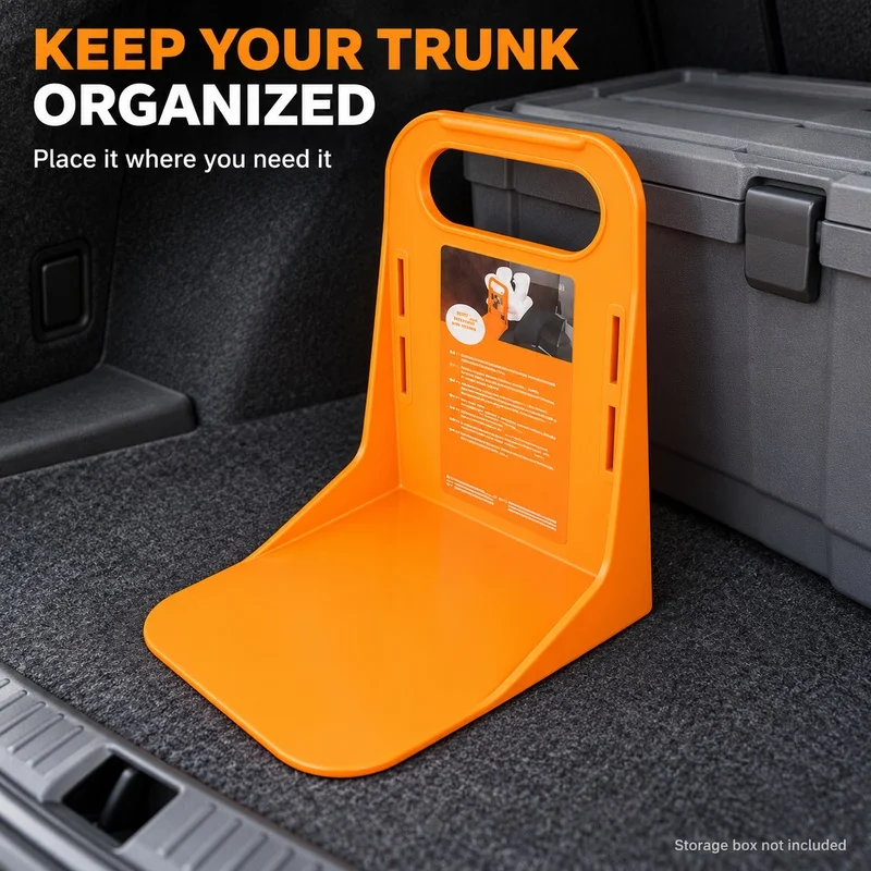 Car Trunk Organizer Anti-Slip Storage Box with Fragile Item Holder Foldable Storage Bag Portable Trunk Baffle for SUV Sedan Auto