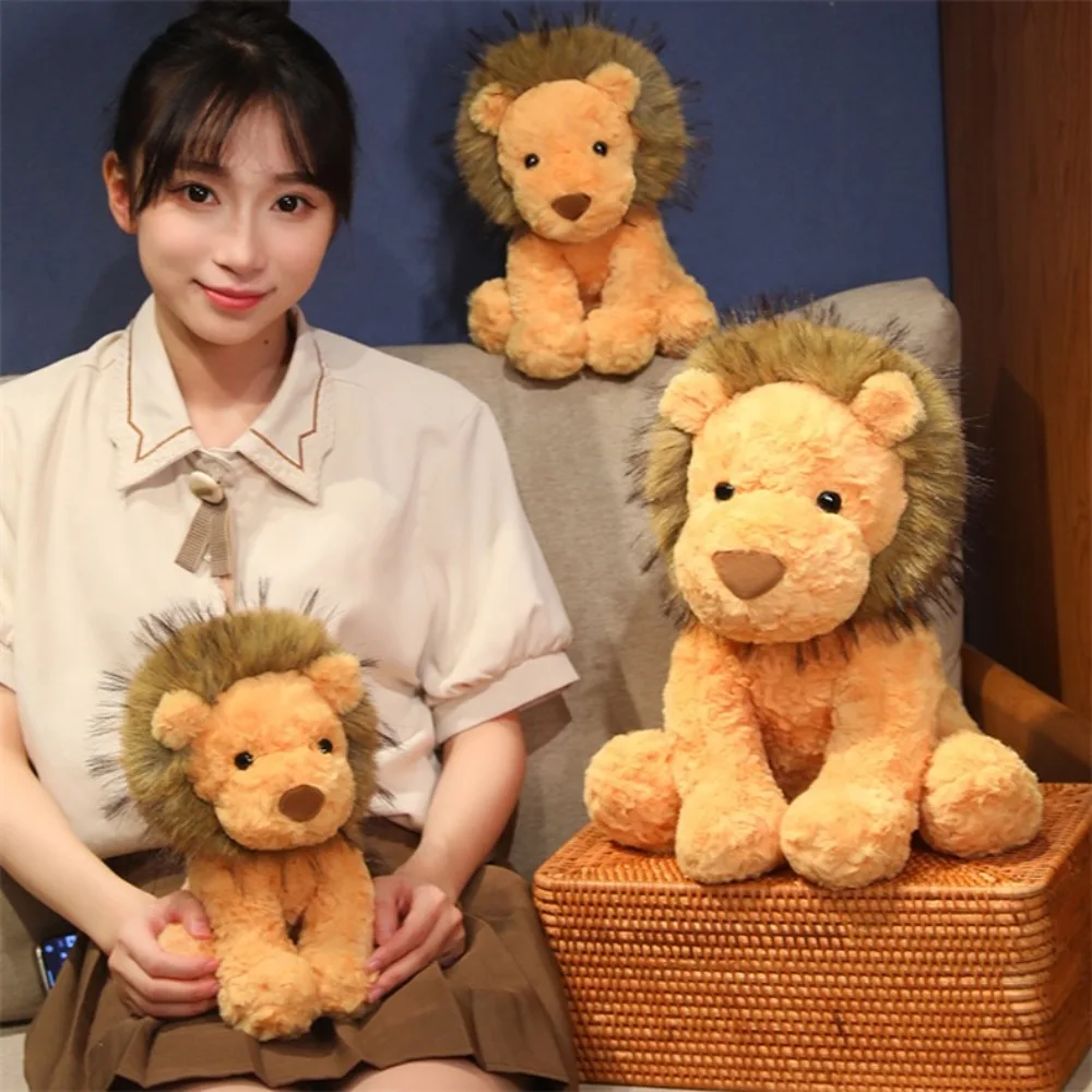 

Kawaii Forest Lion Plush Doll Cartoon Fluffy Animals Plush Toy Simulation Soft Lion Fluffty Doll Kid Toy