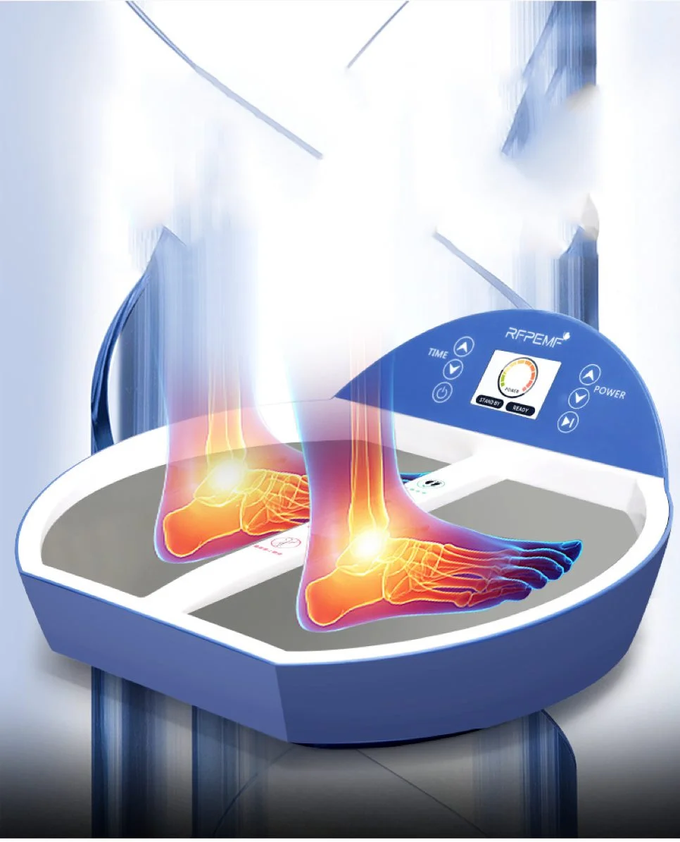 Handheld New Terahertz Physical RF Vibration Foot Massager Electric Blood Circulation Therapy Machine