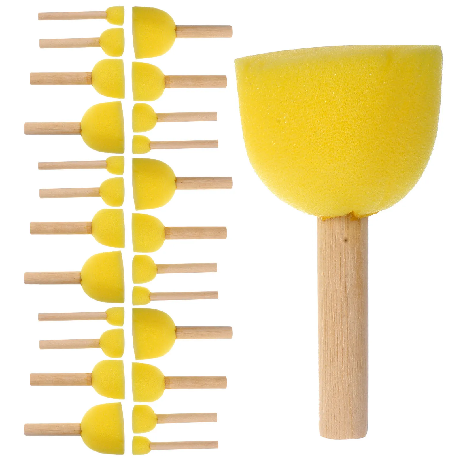 

24 Pcs Paint Sponge Brush Painting Tools Brushes Kits Graffiti for Yellow Supplies