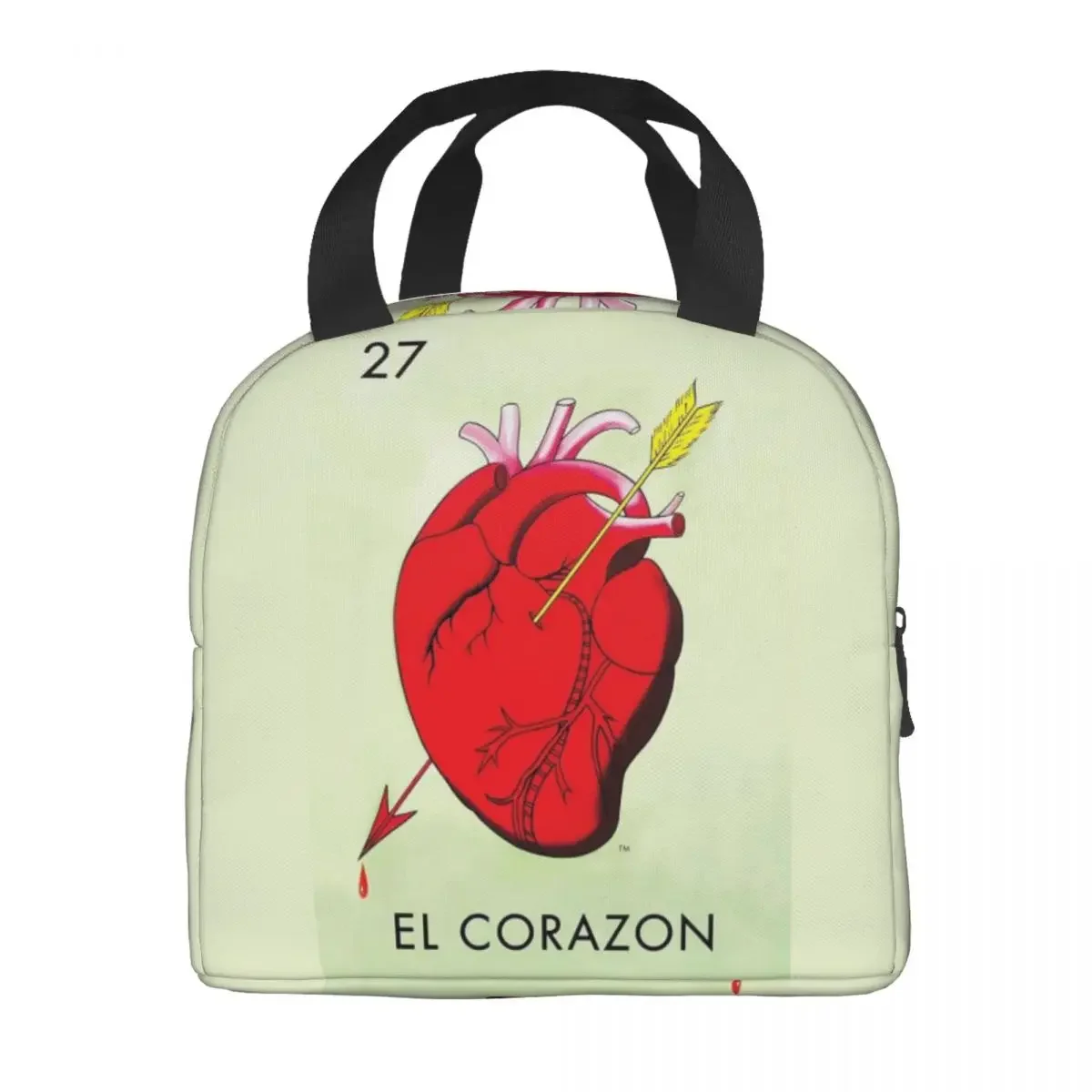 Lancheiras personalizadas el corazon coração loteria cartão mexicano bingo loteria isoladas para mulheres refrigerador térmico resuável caixa bento