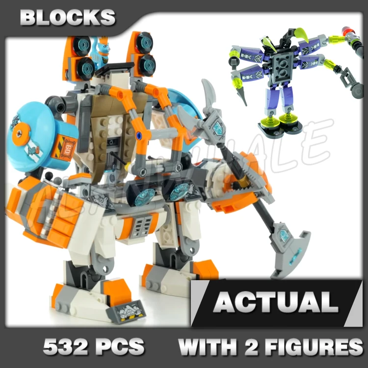 532pcs Monkie Kid Sandy's Power Loader Mech Sun Wukong Robot Mecha Spider 60128 Building Block Toys Compatible with Model