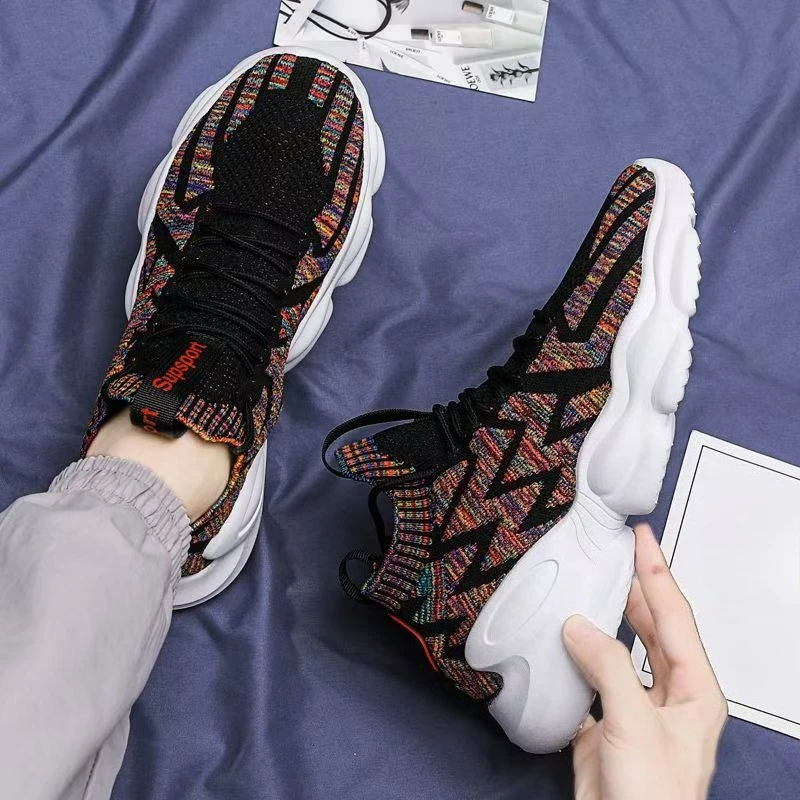 

Men's Spring Breathable Mesh Sneakers Lightweight Casual Dad Shoes Outdoor Running Sports Trendy Walking Footwear