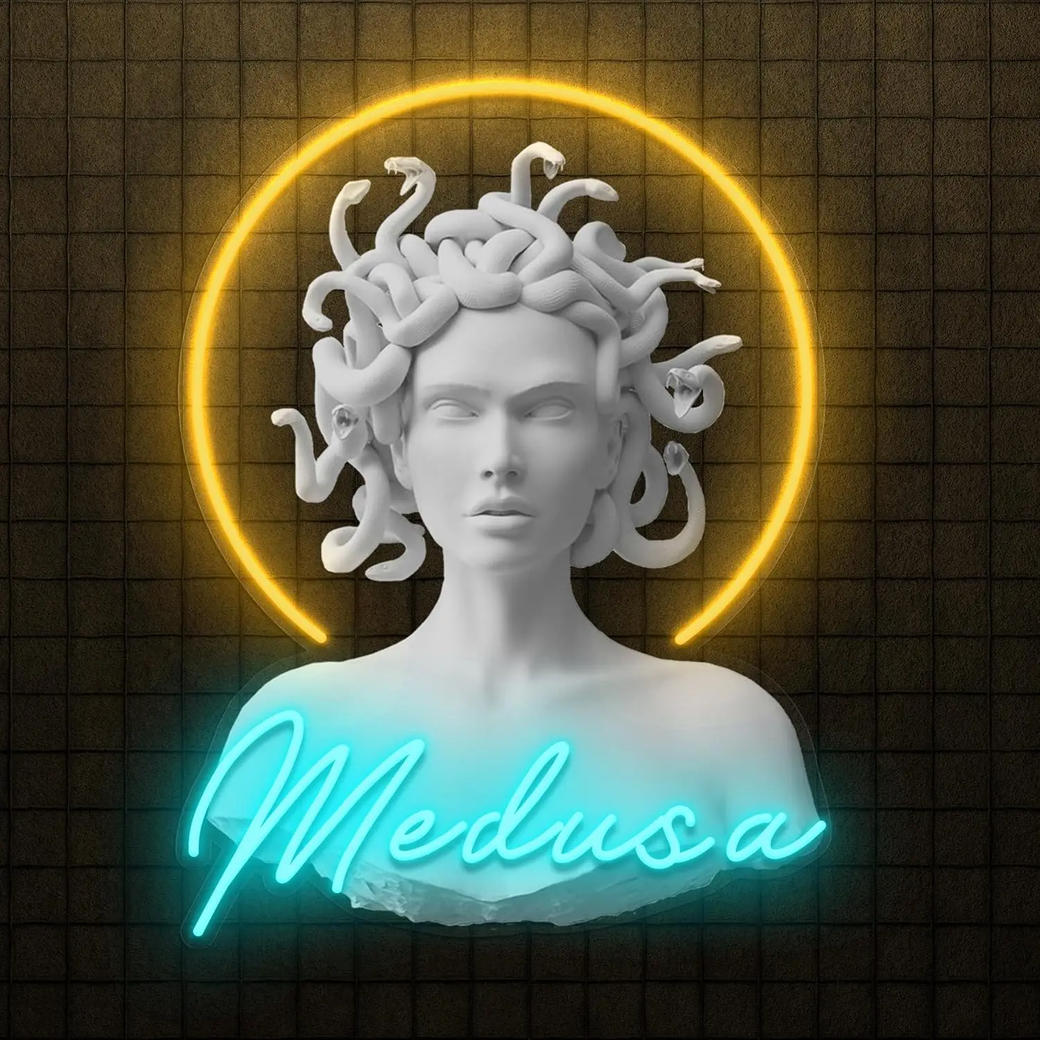 

Medusa Head Neon Sign LED Stunning Greek Mythology Neon Light USB Dimmable for Home Party Business Mesmerizing Wall Art Decor