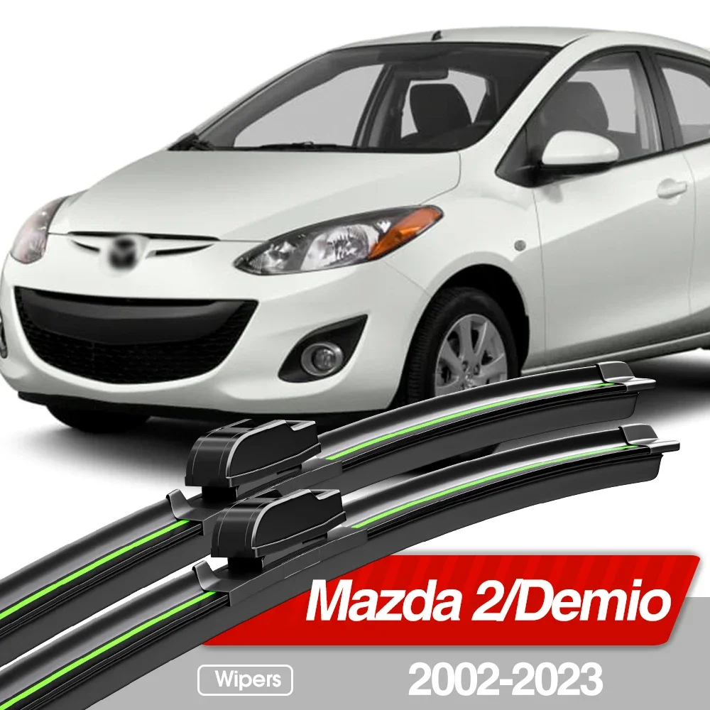 

For Mazda Mazda 2 Demio 2002-2023 Front Windshield Wiper Blades 2pcs Windscreen Window Accessories 2003 2007 2009 2014 2016 2019