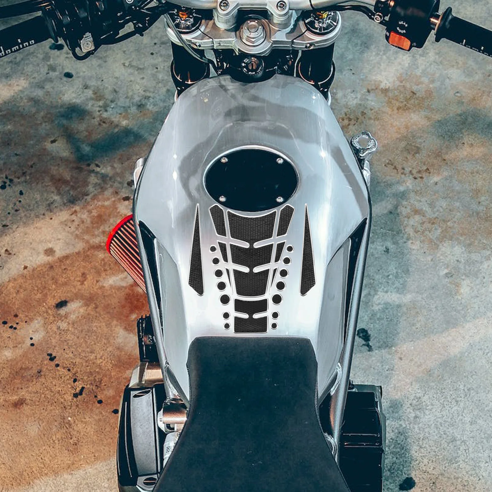 

3D Carbon Fiber Motorcycle Gas Tank Sticker Fuel Protector Decal Oil Tank Pad Cap Decor For Bike Plastic Material Easy