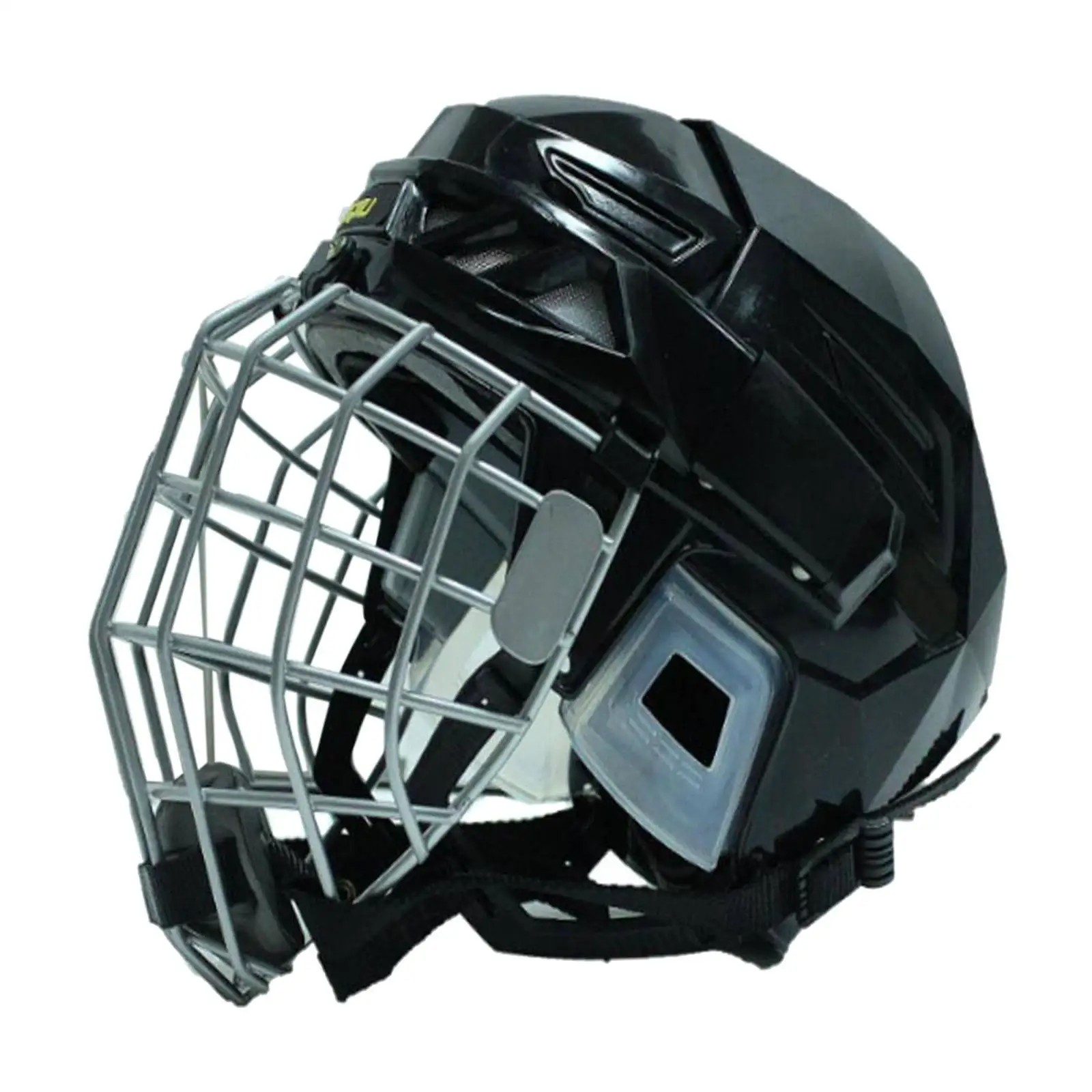 Hockey Helmet Black with Chinstrap Ice Skate Helmet for Training Competition