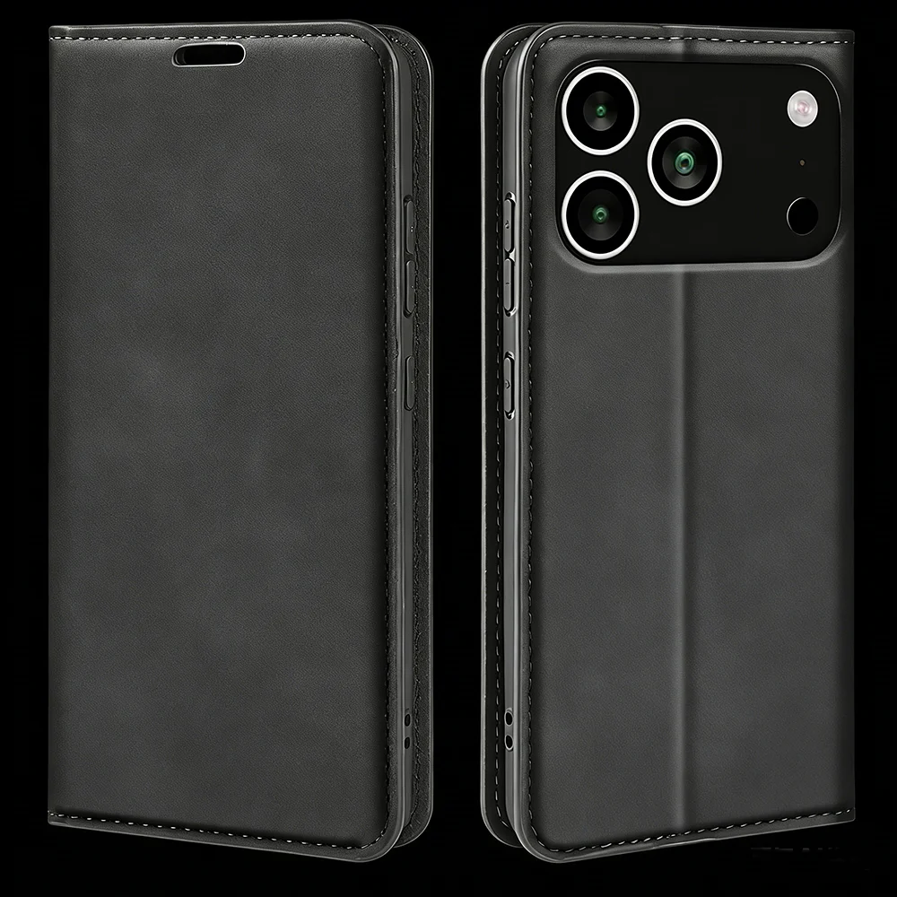 

Magnetic Leather Flip Case For iphone 17 Pro Max 16 15 Plus 14 16e 17e 12 13 Mini 11 7 8 Phone Wallet Case Cover Coque Funda Bag